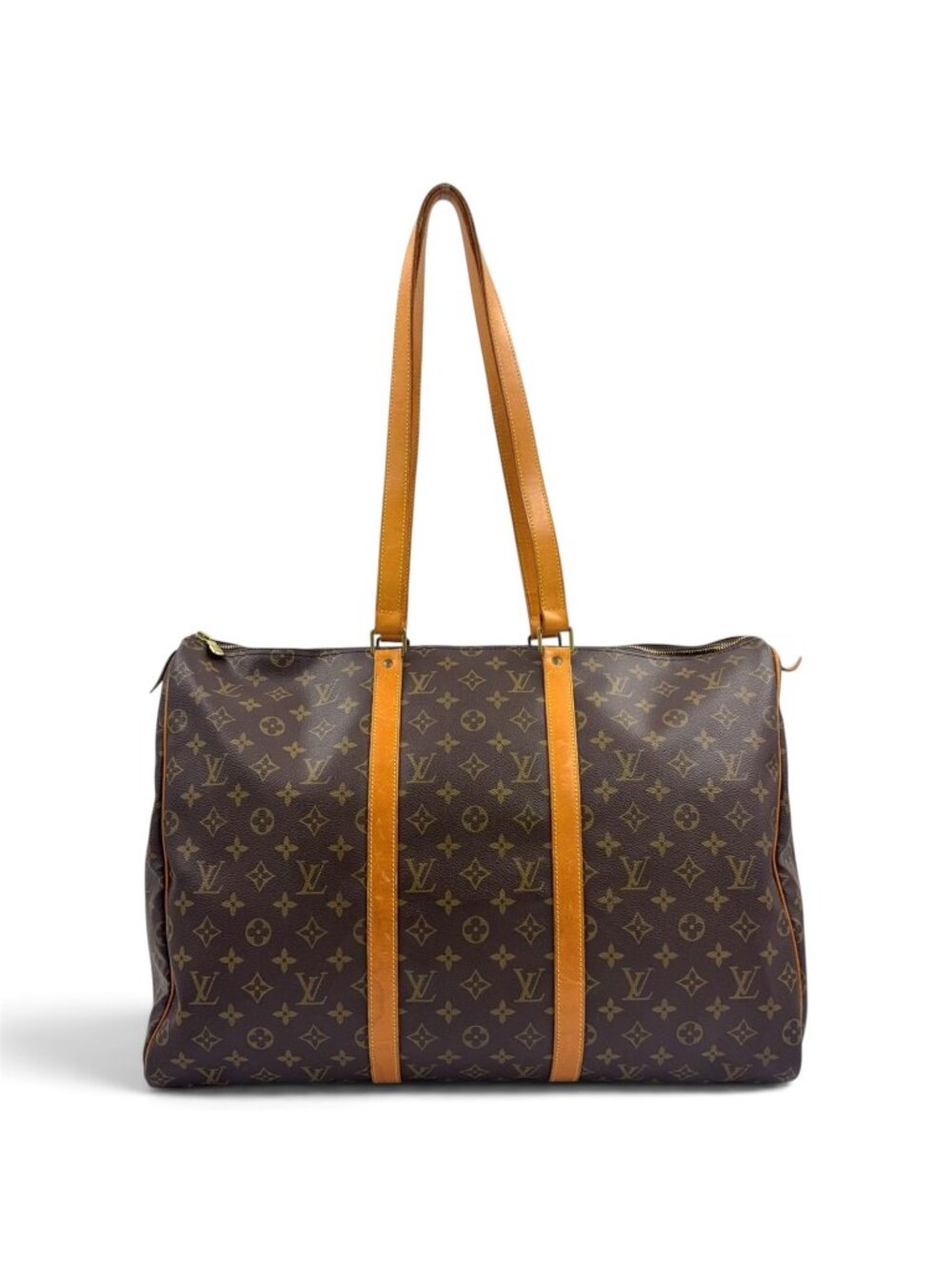 Louis Vuitton Monogram Leather Brown Light Shoulder Bag Gold